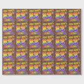 グラフィティレインボールック83rd誕生日!&名前をカスタムする ラッピングペーパー (フラット)