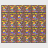 グラフィティレインボールック8th誕生日!&名前をカスタムする ラッピングペーパー (フラット)