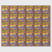 グラフィティレインボールック94th誕生日!&名前をカスタムする ラッピングペーパー (フラット)