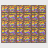 グラフィティレインボールック95th誕生日!&名前をカスタムする ラッピングペーパー (フラット)