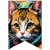グラフィティレジェンド通り猫ハッピーバースデー バンティングフラッグ (第1の旗)