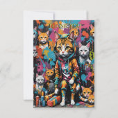 グラフィティレジェンド通り猫誕生日 サンキューカード (正面)