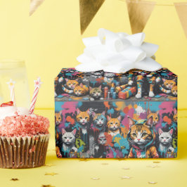 グラフィティレジェンド通り猫誕生日 ラッピングペーパー