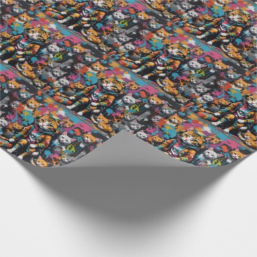 グラフィティレジェンド通り猫誕生日 ラッピングペーパー (角)