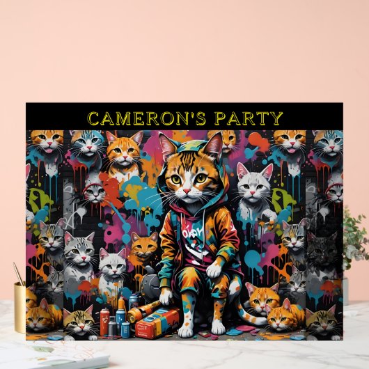 グラフィティレジェンド通りCat Add Nameウェルカムパーティー アクリルサイン (ウェディング)