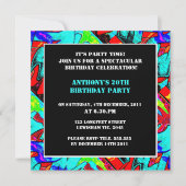 グラフィティレターズ誕生日招待状 招待状 (正面)