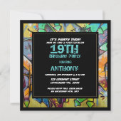 グラフィティレターズ誕生日招待状 招待状 (正面)