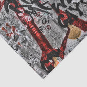 グラフィティレッドグレーレターズアーバン通りウォールアート 薄葉紙 (詳細)