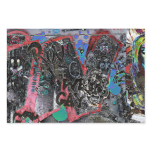 グラフィティレッドブラックレターズアーバン通りウォールアート