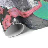 グラフィティレッドブラックレターズアーバン通りウォールアート ラッピングペーパー (ロールコーナー)