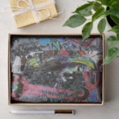 グラフィティレッドブラックレターズアーバン通りウォールアート 薄葉紙 (ギフト)