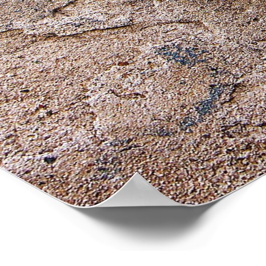 グラフィティレースセメント壁の下の赤レンガ ポスター (角)