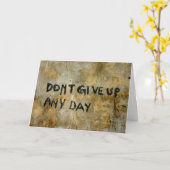 グラフィティ与えをアップしない感動的- カード (黄色い花)