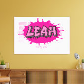 グラフィティ名のレンガ壁のサインをボードに残す キャンバスプリント (インサイチュ (リビング))