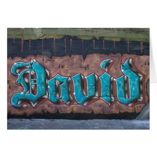 グラフィティ名タグ： David (正面横)