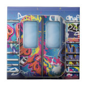 グラフィティ地下鉄。 タイル (正面)