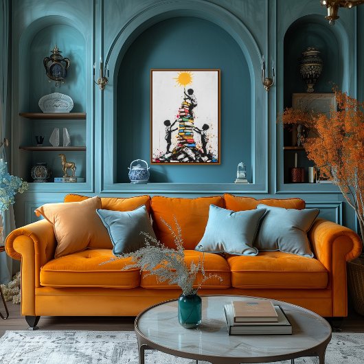 グラフィティ子供登山書籍 – 都市の抗議 ポスター