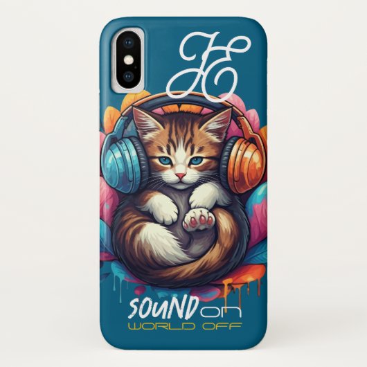 グラフィティ子猫ビブケース – ブラウン虎猫 Case-Mate iPhoneケース (裏面)