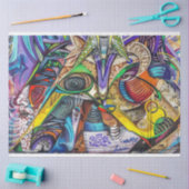 グラフィティ抽象芸術アーバン16デクページティッシュペーパー 薄葉紙 (クラフト)