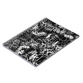 グラフィティ抽象芸術コラージュプリントパターン ノートブック (左側)