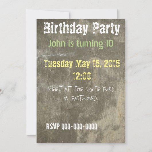 グラフィティ招待状 招待状 (正面)