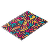 グラフィティ曲線シェイプのシームレスパターン。ミックスo ノートブック (左側)