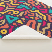 グラフィティ曲線シェイプを使用したシームレスなパターン。混合o シェルパブランケット (3/4)