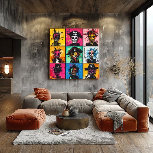 グラフィティ海賊キャラクターはっきりしたイン,鮮やか通り ポスター