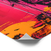 グラフィティ海賊キャラクターはっきりしたイン,鮮やか通り ポスター (角)