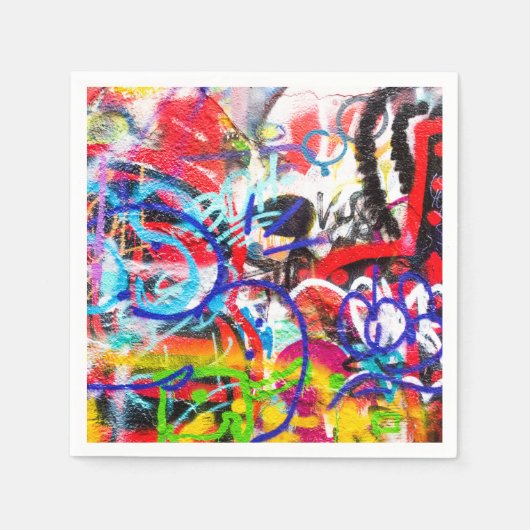 グラフィティ熱狂する スタンダードカクテルナプキン (正面)