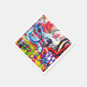 グラフィティ熱狂する スタンダードカクテルナプキン (角)