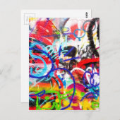 グラフィティ熱狂する ポストカード (正面/裏面)