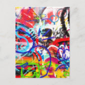 グラフィティ熱狂する ポストカード (正面)