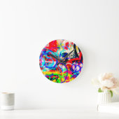 グラフィティ熱狂する ラウンド壁時計 (ホーム)