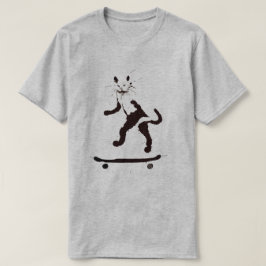 グラフィティ猫スケートボーダーTシャツ Tシャツ