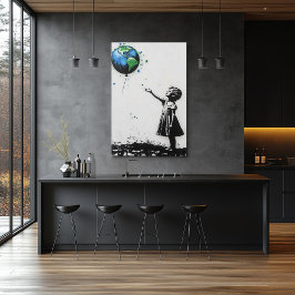 グラフィティ環境通りアートinグリーン&ブルー ポスター