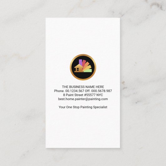 グラフィティ絵を描に対するブ絵を描ラシの青 名刺 (裏面)