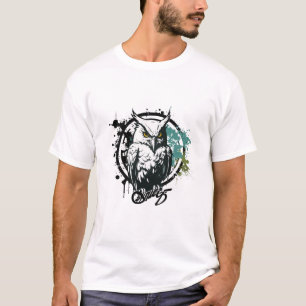 グラフィティ絵を描オウル鳥クリエイティブア絵を描ート Tシャツ