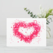 グラフィティ絵を描スプピンクきらめくハートデザイン シーズンカード (スタンド正面)