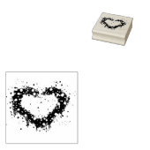 グラフィティ絵を描スプピンクきらめくハートデザイン ラバースタンプ (押印)