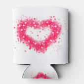 グラフィティ絵を描スプピンクきらめくハートデザイン 缶クーラー (裏面)