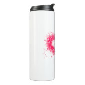 グラフィティ絵を描スプピンクきらめくハート タンブラー (回転左)