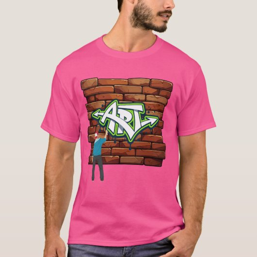 グラフィティ絵を描スプレーは80のベビーパーティーをアート Tシャツ (正面)