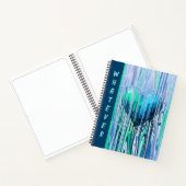 グラフィティ絵を描ハートプルーブルー&グリーンWhatever ノートブック (内部)