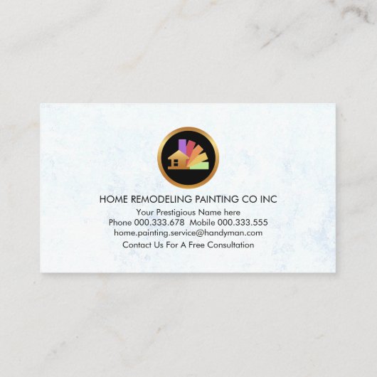 グラフィティ絵を描（ばちゃばちゃ）跳ねる金ゴールドホームブラシ 名刺 (裏面)