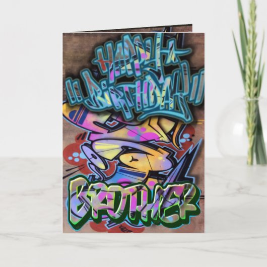 グラフィティ誕生日カードブラザー カード (正面)