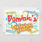 グラフィティ誕生日パーティーの招待 招待状 (正面)