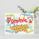 グラフィティ誕生日パーティーの招待 招待状 (スタンド正面)