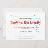 グラフィティ誕生日パーティーの招待 招待状 (裏面)