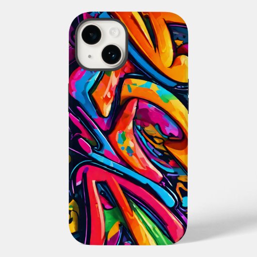 グラフィティ調の抽象アート Case-Mate iPhoneケース (裏面)